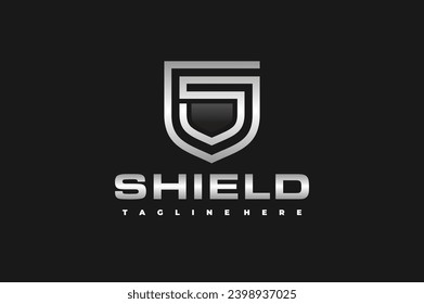 letter S shield emblem logo