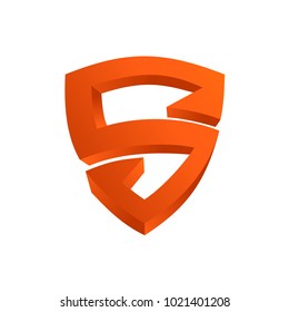 Letter S Shield Logo