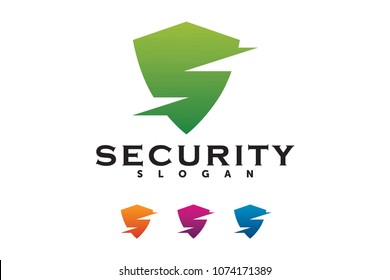 letter s shield logo company template element