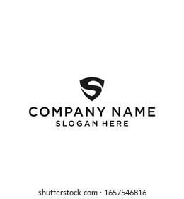letter s shield logo design vector illustration template