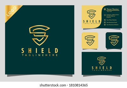 Letter S shield logo design inspiration vector illustration template