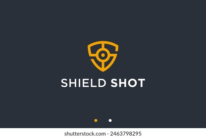 letra s con diseño de logotipo de escudo ilustración de silueta de Vector
