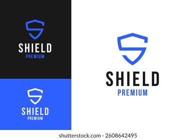 Letter S or shield logo design template vector illustration