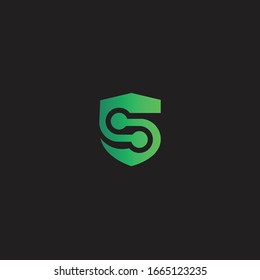 Letter S Shield logo icon design template elements