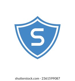Letter S shield logo icon design template