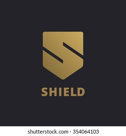 Letter S shield logo icon design template elements