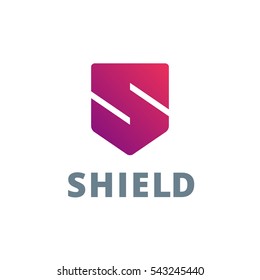 Letter S shield logo icon design template elements
