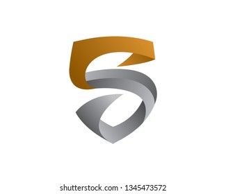 Letter S Shield Logo Template, Icon, Symbol - Vector
