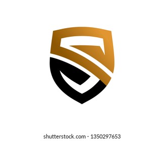 Letter S Shield Logo Template, Icon, Symbol - Vector