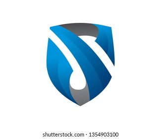 Letter S Shield Logo Template, Icon, Symbol - Vector