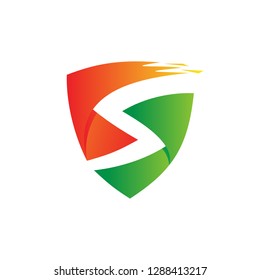 Letter S Shield Logo Vector