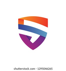Letter S Shield Logo Vector