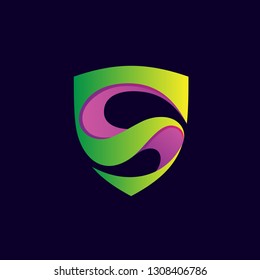Letter S Shield Logo Vector