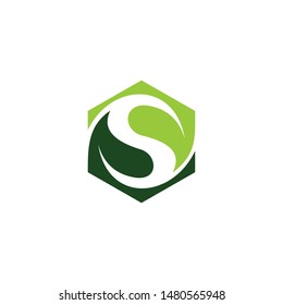 Letter S shield logo vector