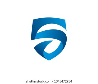 Letter S Shield Protection Logo Template, Icon, Symbol - Vector