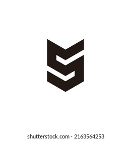 Letter S shield symbol simple logo vector