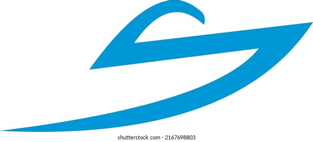Letter S Ship Logo Design Vector Icon Graphic Illustration Emblem Background Template