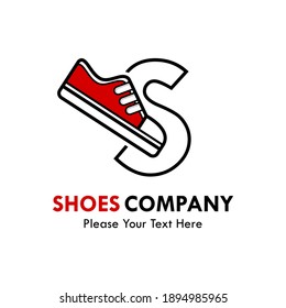 Letter s with shoes logo template illustration. suitable for brand, identity, emblem, label or shoes shop