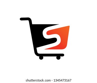 Letter S Shop Logo Template, Icon, Symbol - Vector
