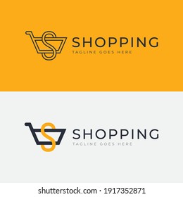Vector de logotipo de compra de letras S