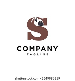 Letter S Sifaka logo icon vector