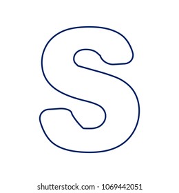 Letter S sign design template element. Vector. Flat style black icon on white.