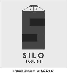 letra s silo logo vector ilustración diseño