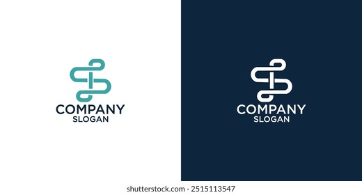 letra s simples abstrato monograma logotipo vetor design