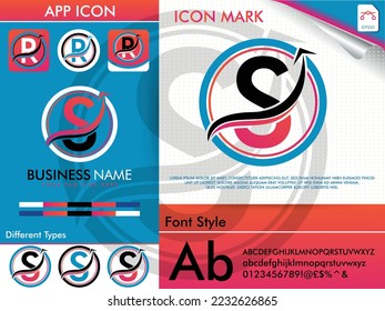 Letter S simple circle logo premium vector