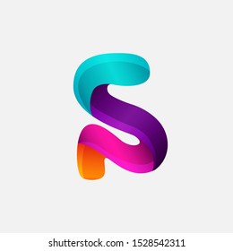 letter S simple and creative vector logo design illustration
