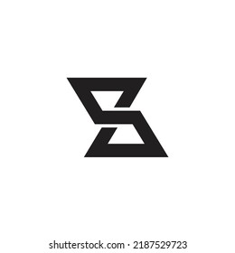 Buchstabe s einfaches Monoline-Logo, Vektorgrafik