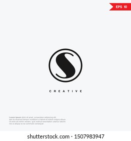 Letter S simple logo design template. Universal vector icon. Modern logotype symbol. eps10