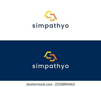 Symbol für einfaches und minimalistisches Logo des Buchstaben S