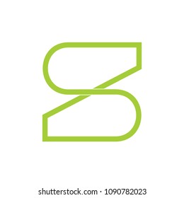 letter s simple overlapping lines design logo