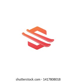 Letter S For Ski Boards Logo