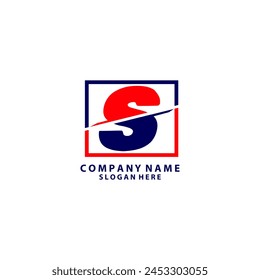 letter S sliced professional corporate and finance logo vector design
