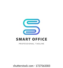 Letter S Smart Office-Logo-Vokabular-Vorlage