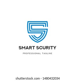Letter S for Smart Scurity Logo Icon Template