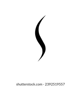 Letter S, smoke geometric symbol simple logo vector