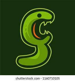 Letter S snake esport logo template