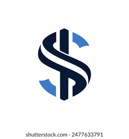 letter S soccer football team sport logo vector illustration template design