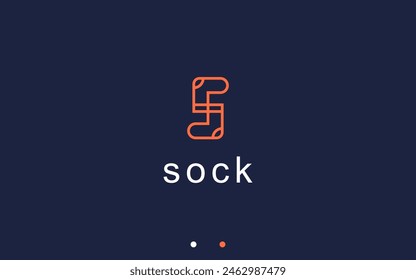 Buchstaben S mit Socken Logo Design Vektorgrafik Silhouette Illustration