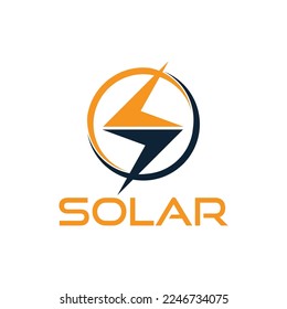letter S solar technology logo template 02