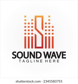 Letter S Sound Music Audio Voice Equalizer Volume Waveform Frequency Colorful Vector Logo Design