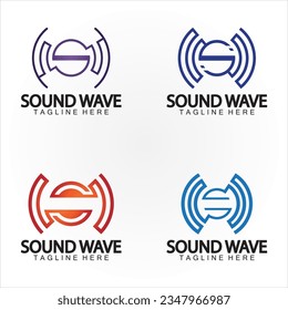 Letter S Sound Music Audio Voice Equalizer Volume Waveform Frequency Colorful Vector Logo Design