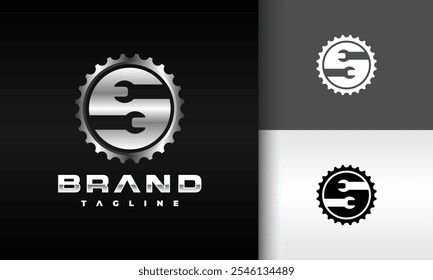 letter S spare parts workshop logo