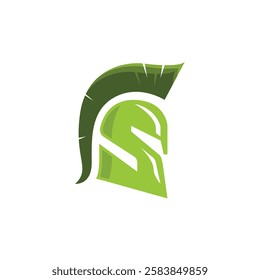 Letter S for Spartan logo, spartan  Warrior Helmet logo icon vector template on white background