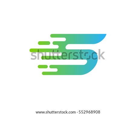 Letter S Speed Logo Design Element