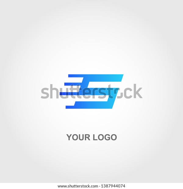 letter s speed logo. gradation color template\
design vector