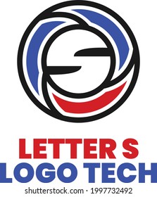 Letter S Spin Technology Logo Template